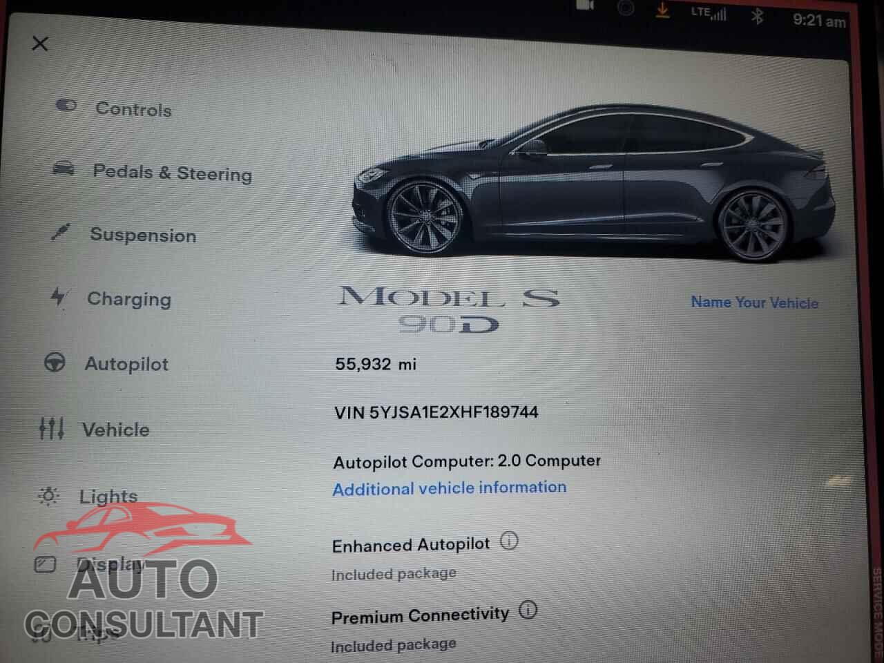 TESLA MODEL S 2017 - 5YJSA1E2XHF189744