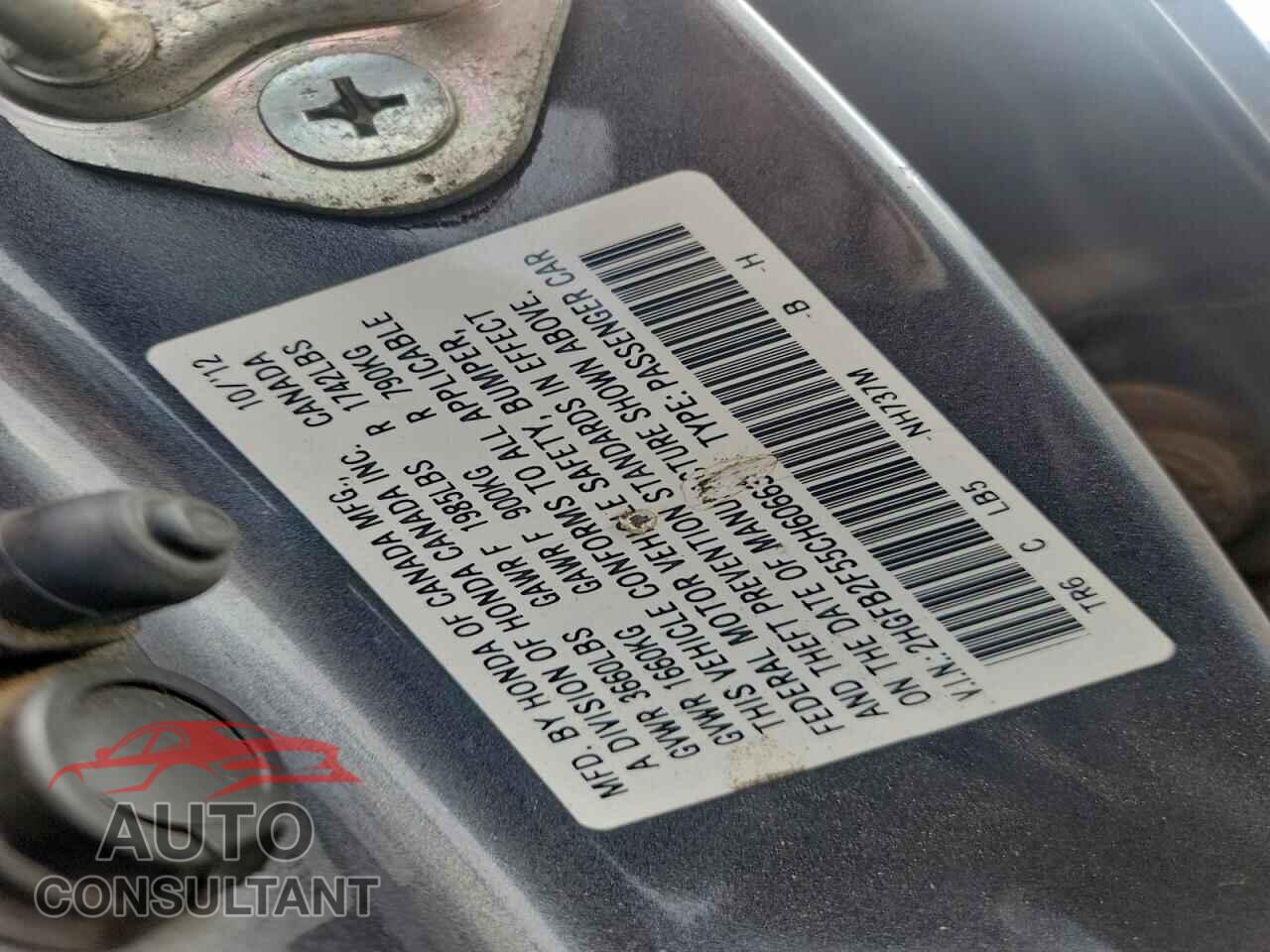 HONDA CIVIC 2012 - 2HGFB2F55CH606639
