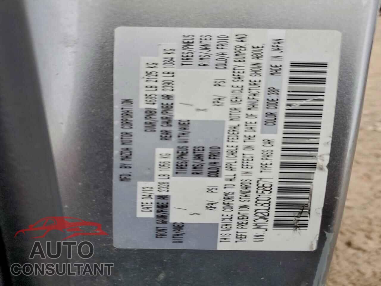 MAZDA 5 2013 - JM1CW2CL8D0158671