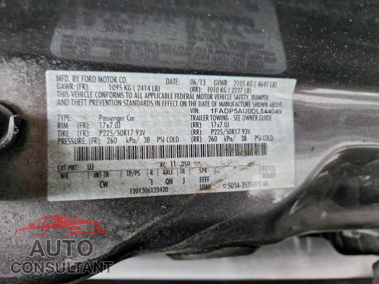 FORD CMAX 2013 - 1FADP5AU0DL544049