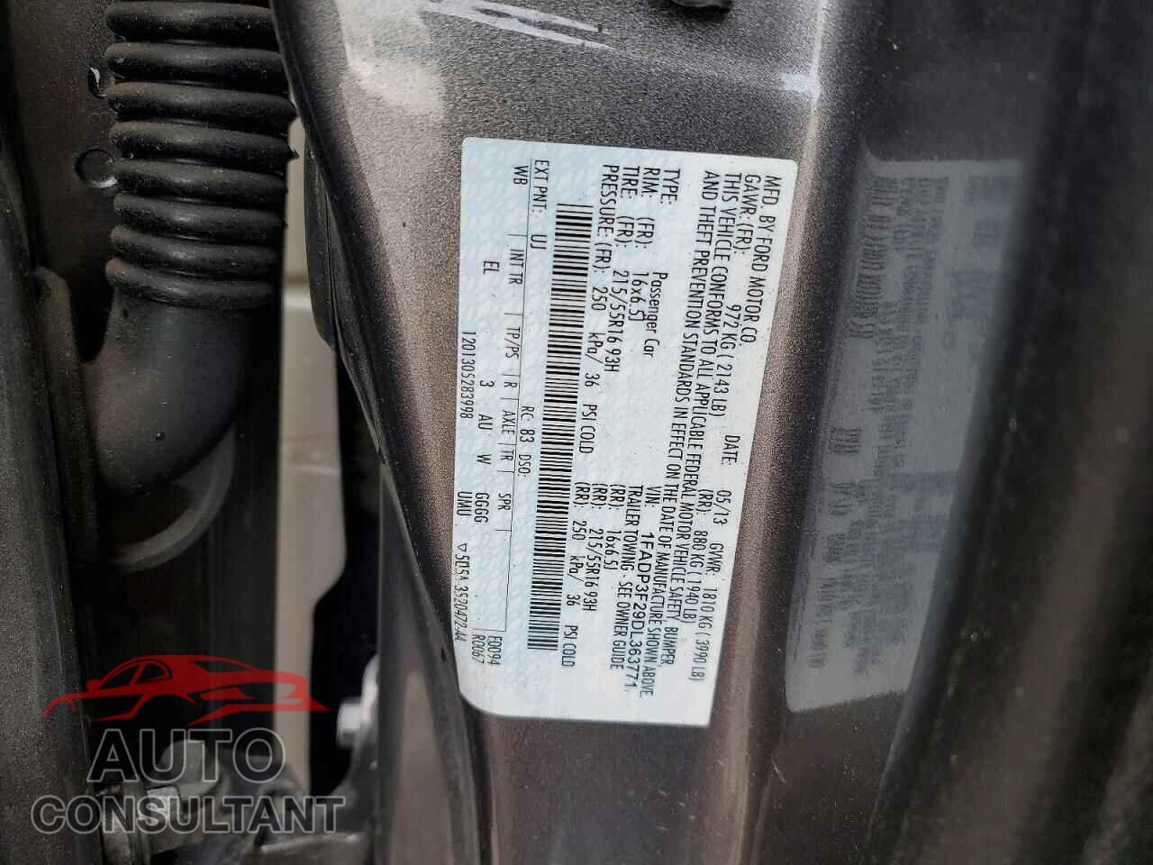 FORD FOCUS 2013 - 1FADP3F29DL363771