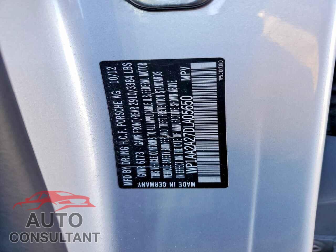 PORSCHE CAYENNE 2013 - WP1AA2A27DLA05650