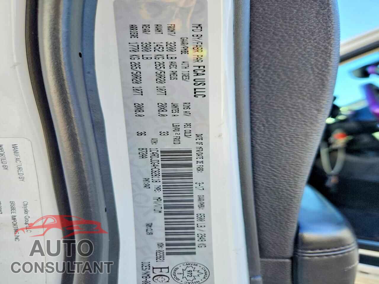 DODGE DURANGO 2017 - 1C4RDJDG4HC828118