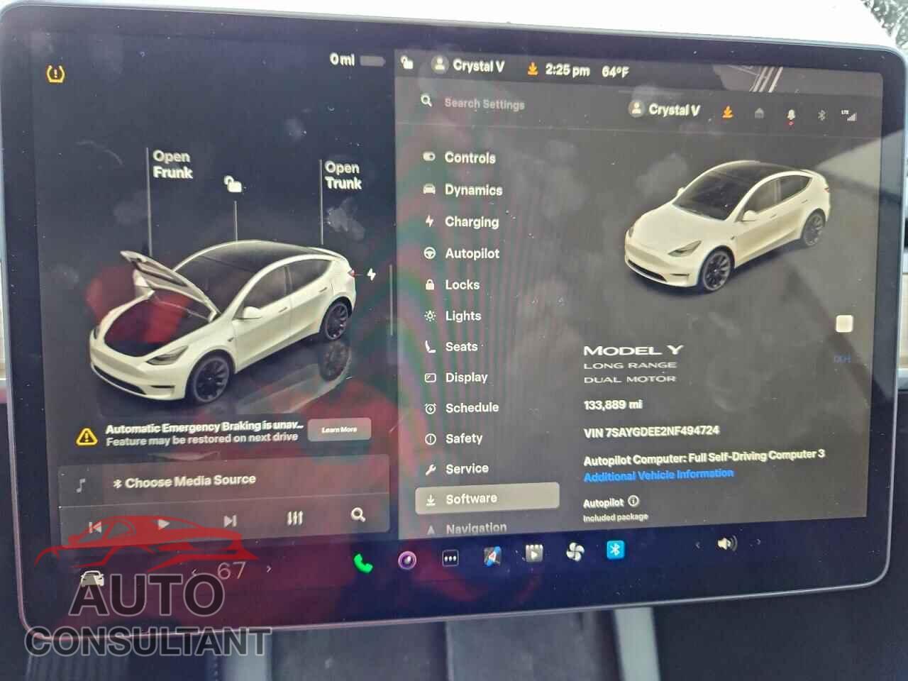 TESLA MODEL Y 2022 - 7SAYGDEE2NF494724