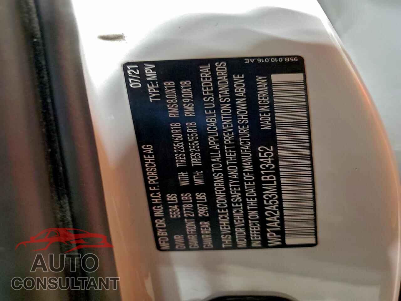 PORSCHE MACAN 2021 - WP1AA2A53MLB13452