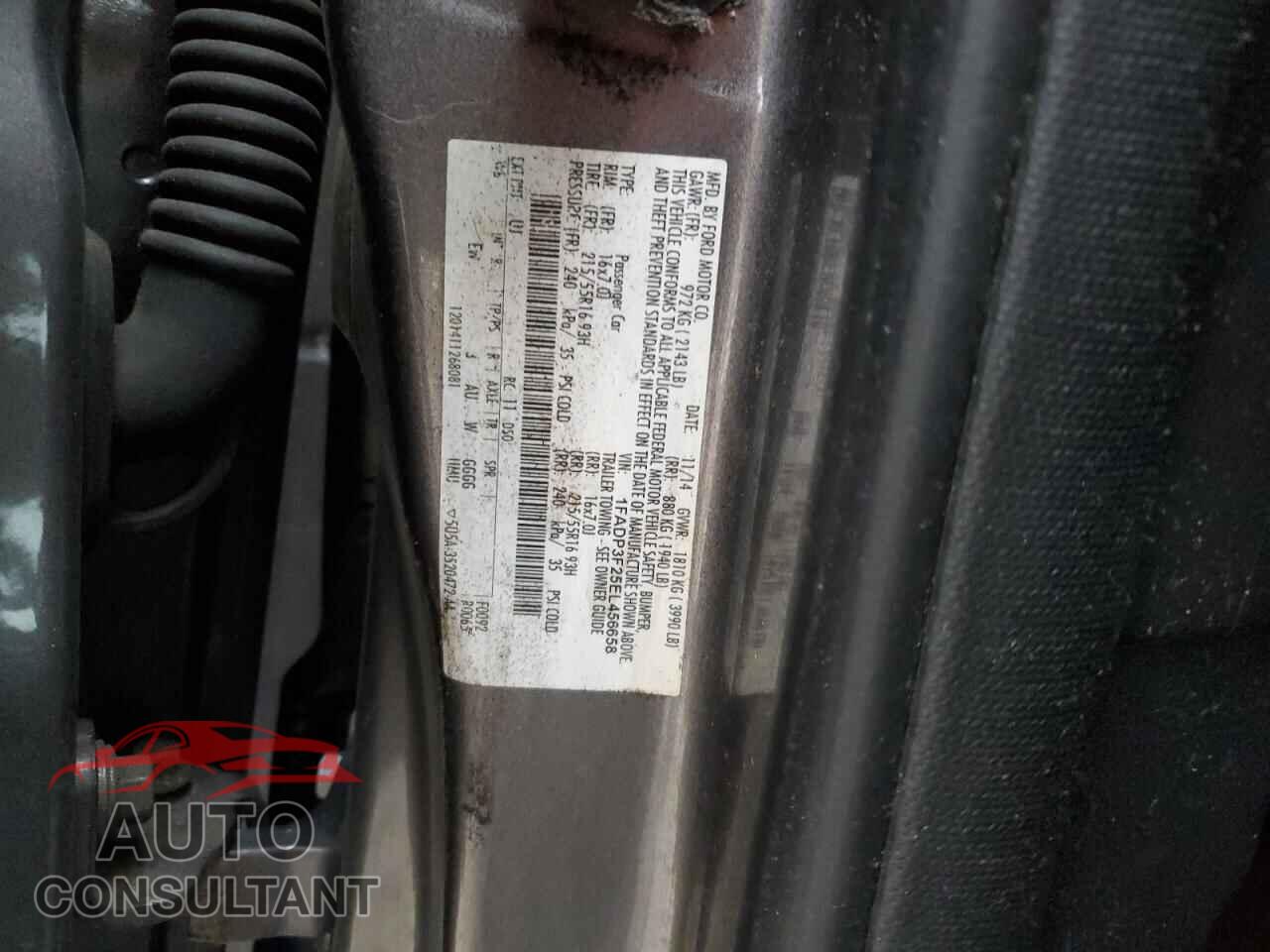 FORD FOCUS 2014 - 1FADP3F25EL456658