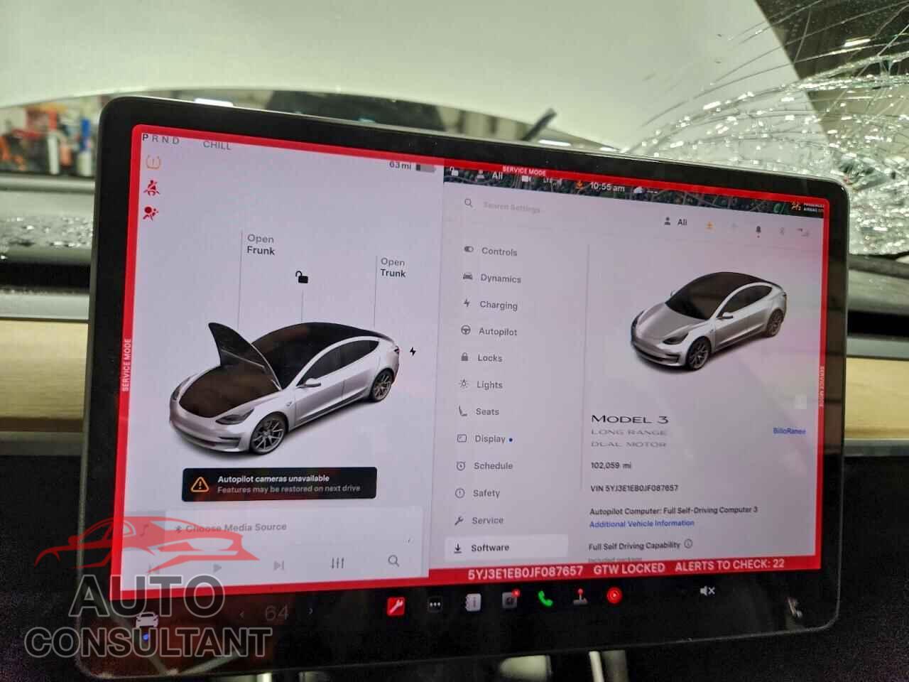 TESLA MODEL 3 2018 - 5YJ3E1EB0JF087657