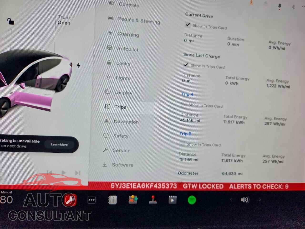 TESLA MODEL 3 2019 - 5YJ3E1EA6KF435373