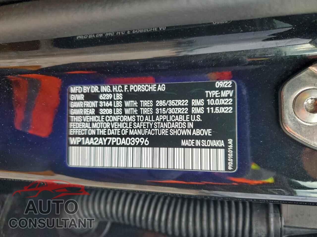 PORSCHE CAYENNE BA 2023 - WP1AA2AY7PDA03996