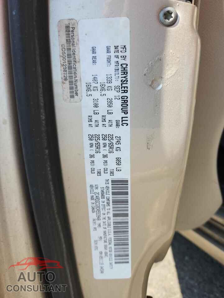 DODGE CARAVAN 2013 - 2C4RDGCG9DR553948