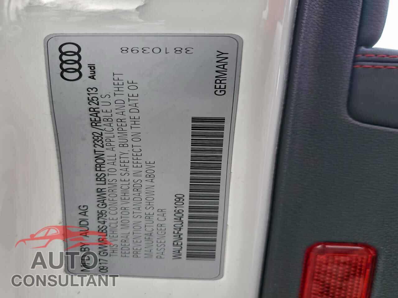 AUDI A4 2018 - WAUENAF40JA061090