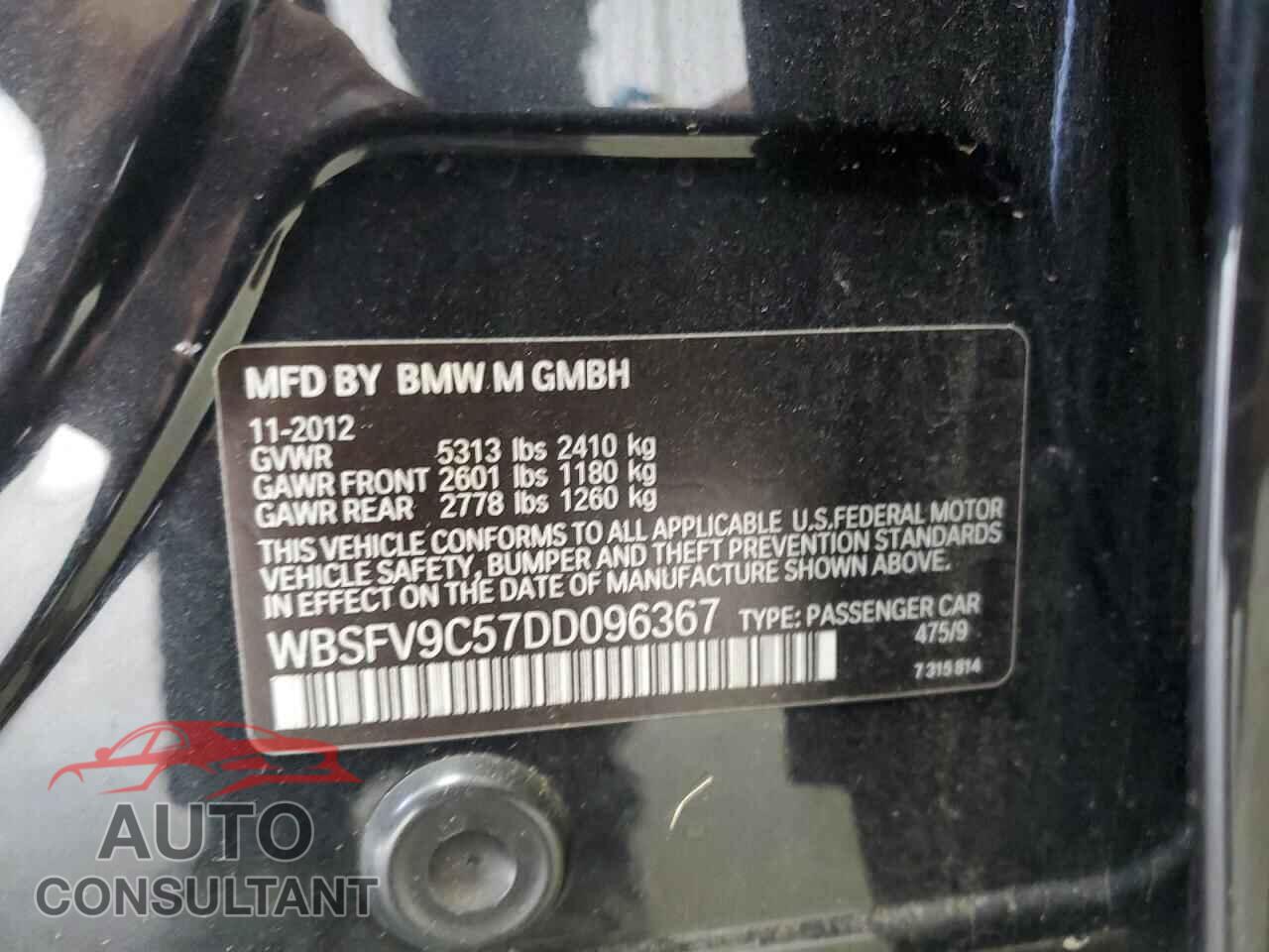 BMW M5 2013 - WBSFV9C57DD096367