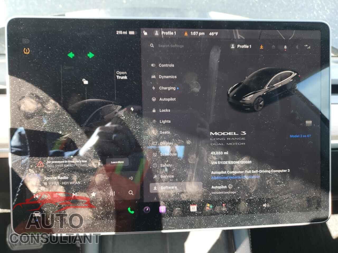 TESLA MODEL 3 2022 - 5YJ3E1EB0NF120081