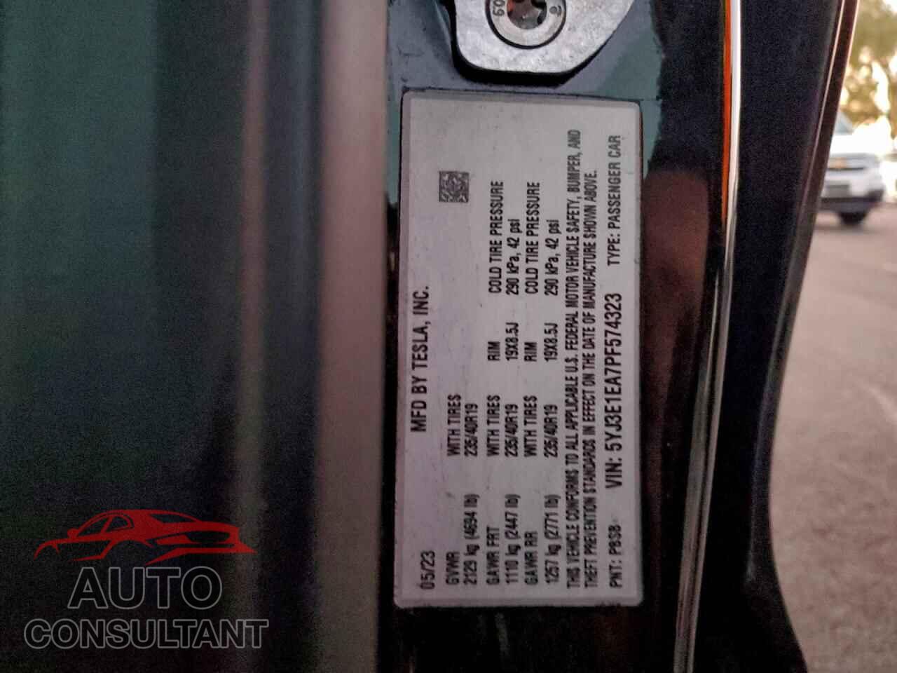 TESLA MODEL 3 2023 - 5YJ3E1EA7PF574323