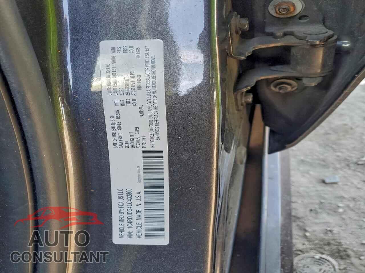 DODGE DURANGO 2020 - 1C4RDJDG4LC432800