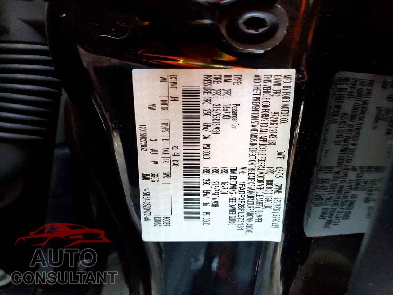 FORD FOCUS 2015 - 1FADP3F28FL373131