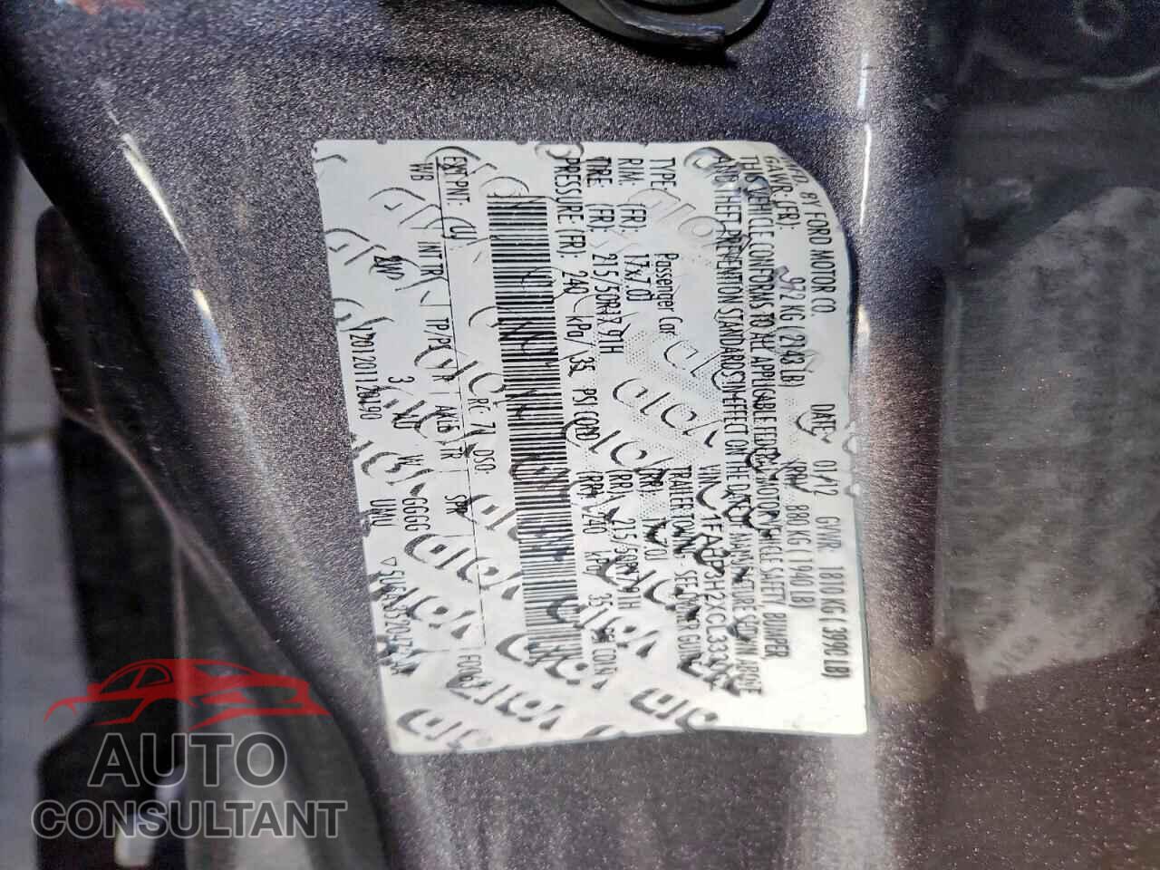 FORD FOCUS 2012 - 1FAHP3H2XCL333062