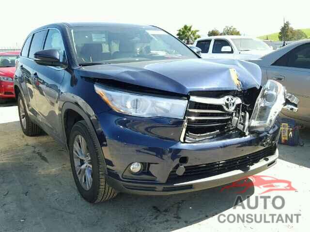 TOYOTA HIGHLANDER 2015 - 5TDZKRFH1FS119023
