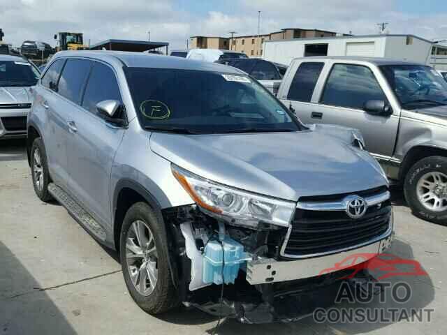 TOYOTA HIGHLANDER 2016 - 5TDZKRFH1GS127608