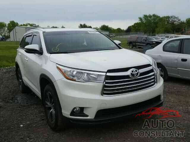 TOYOTA HIGHLANDER 2016 - 5TDJKRFH6GS322410