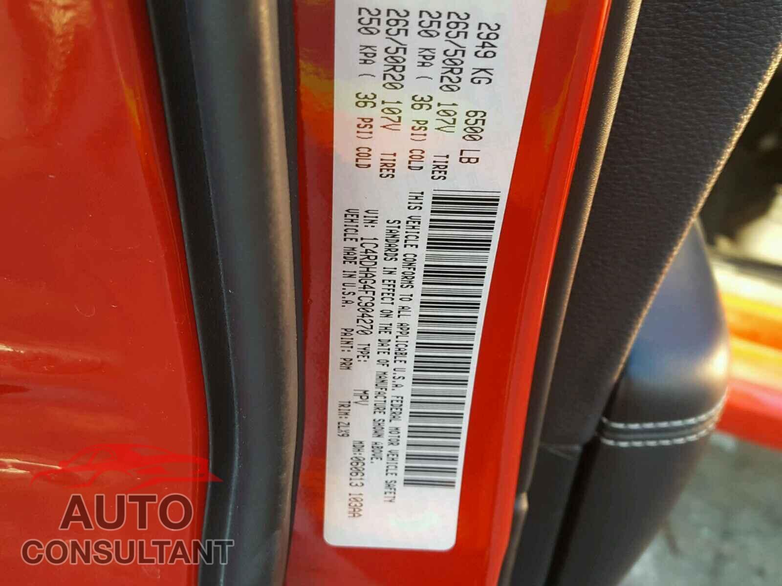 DODGE DURANGO 2015 - 1C4RDHAG4FC904270