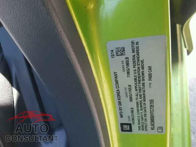 CHEVROLET SPARK 2015 - KL8CB6S91FC735155