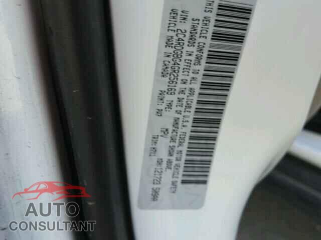 DODGE CARAVAN 2016 - 2C4RDGBG4GR256169