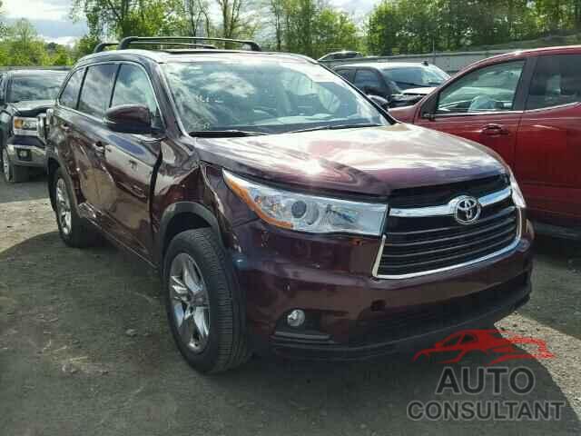TOYOTA HIGHLANDER 2015 - 5TDDKRFH7FS132403