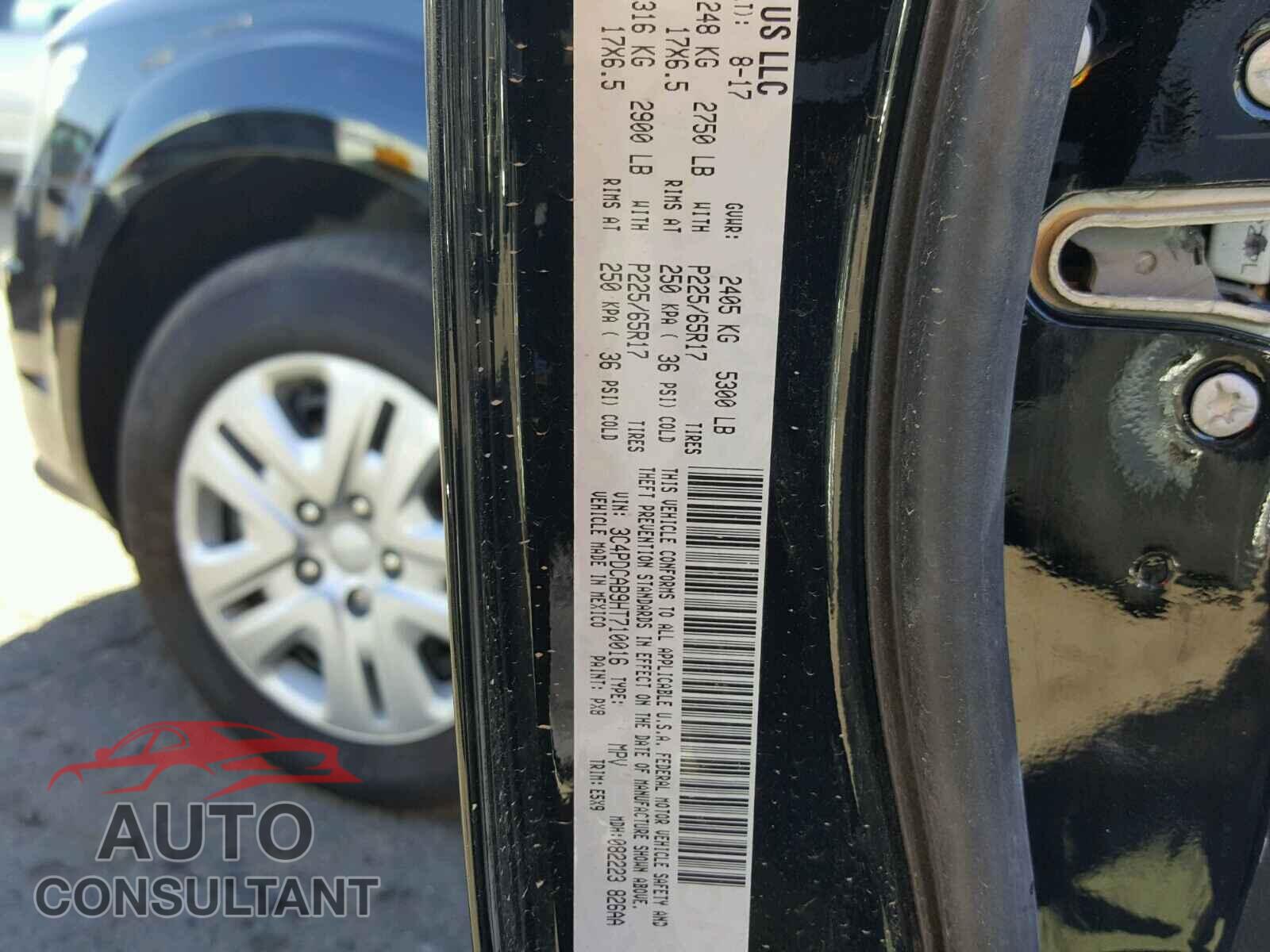 DODGE JOURNEY 2017 - 3C4PDCAB9HT710016