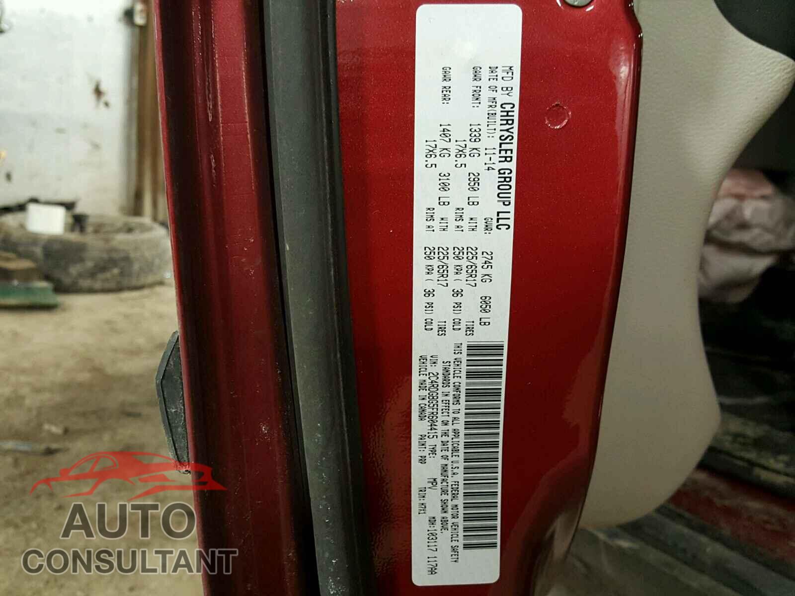 DODGE CARAVAN 2015 - 2C4RDGBG5FR604415