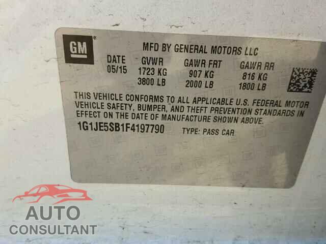 CHEVROLET SONIC 2015 - 2C3CDXHG3KH713716