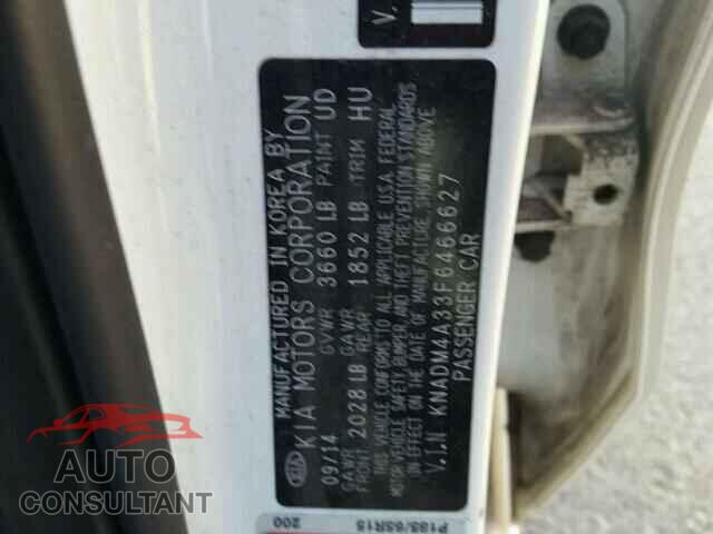 KIA RIO 2015 - KNADM4A33F6466627