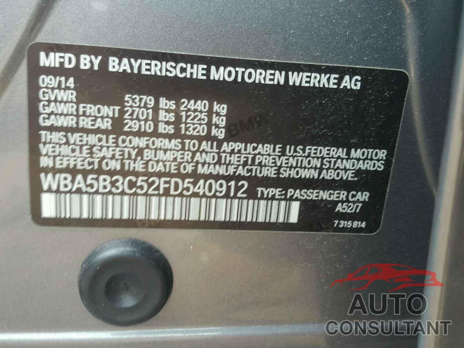 BMW 535 XI 2015 - 5XYP5DHC4MG115576