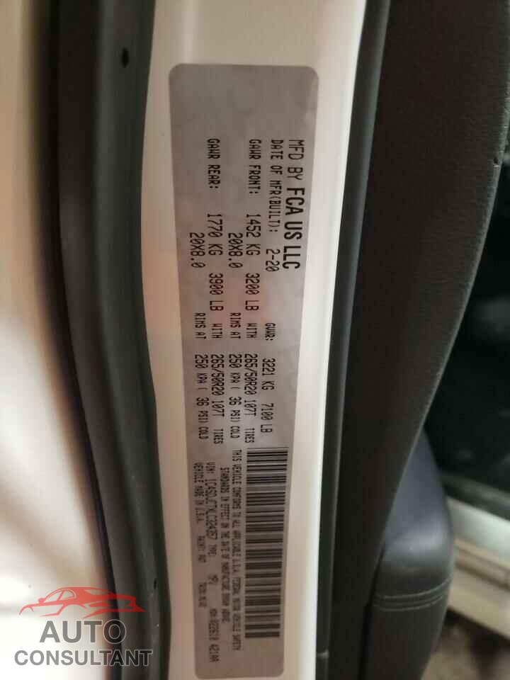 DODGE DURANGO 2020 - 1C4SDJCTXLC324357