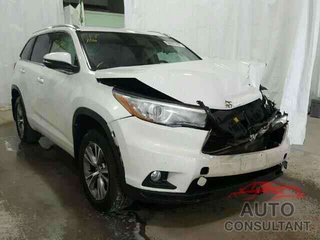 TOYOTA HIGHLANDER 2015 - 5TDJKRFH9FS217987