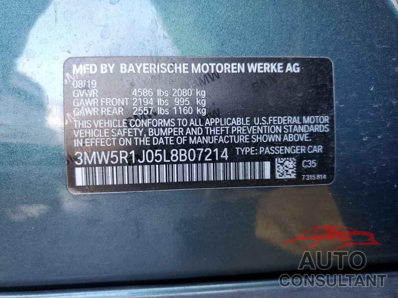 BMW 3 SERIES 2020 - 3MW5R1J05L8B07214