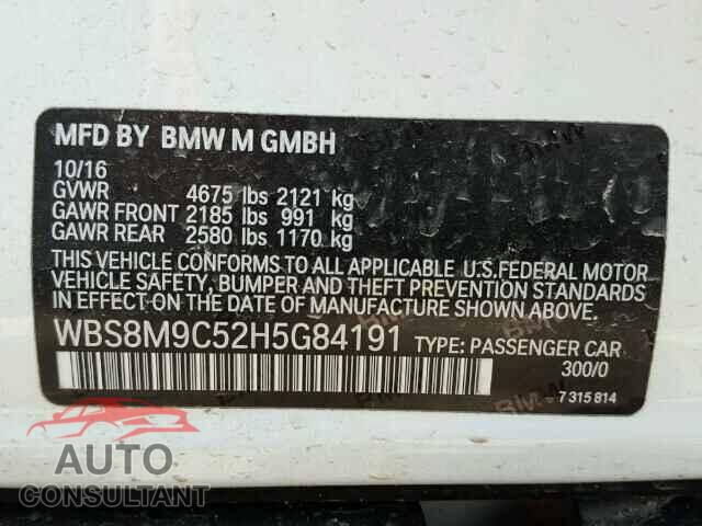 BMW M3 2017 - WBS8M9C52H5G84191