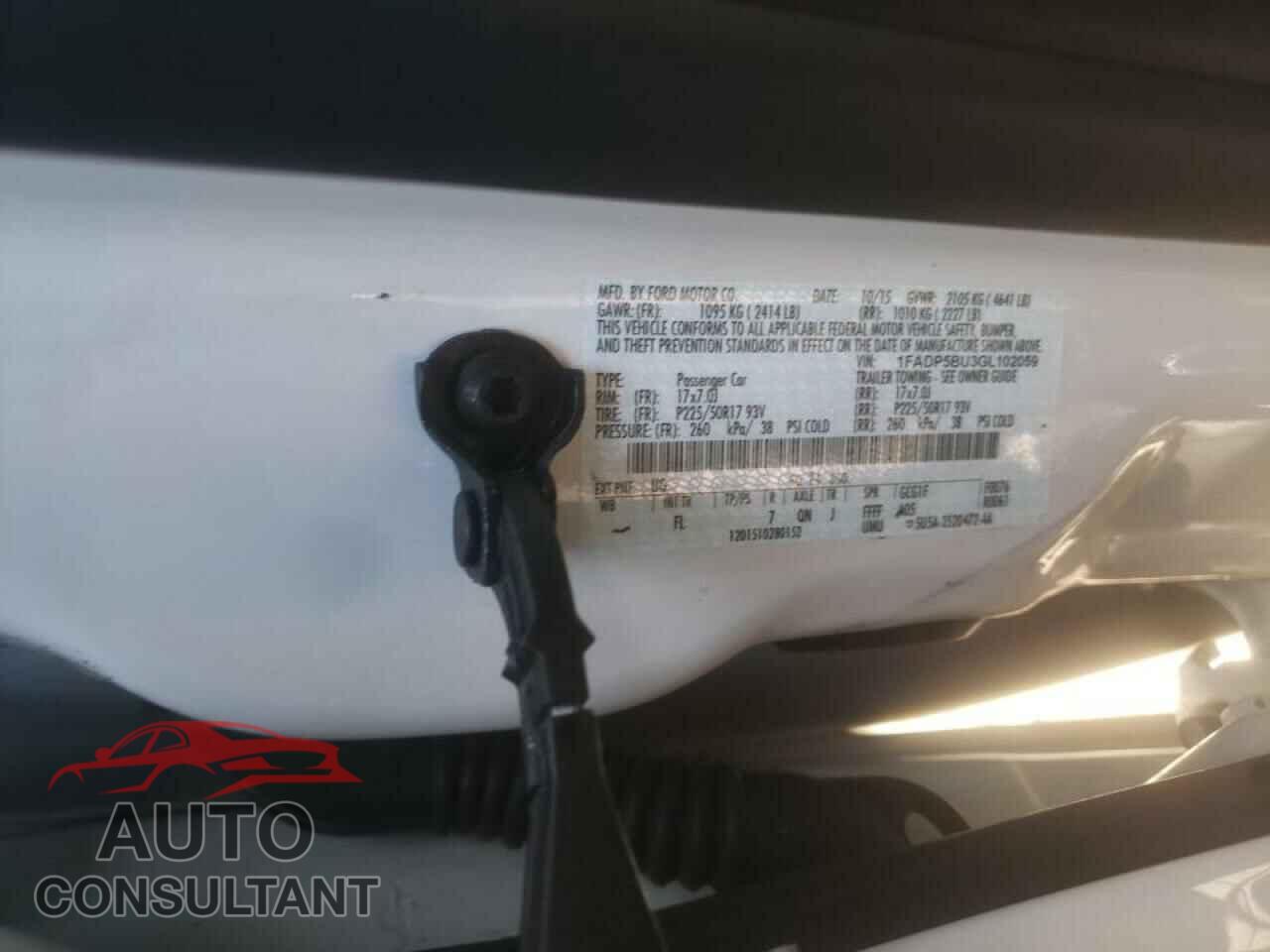 FORD CMAX 2016 - 1FADP5BU3GL102059