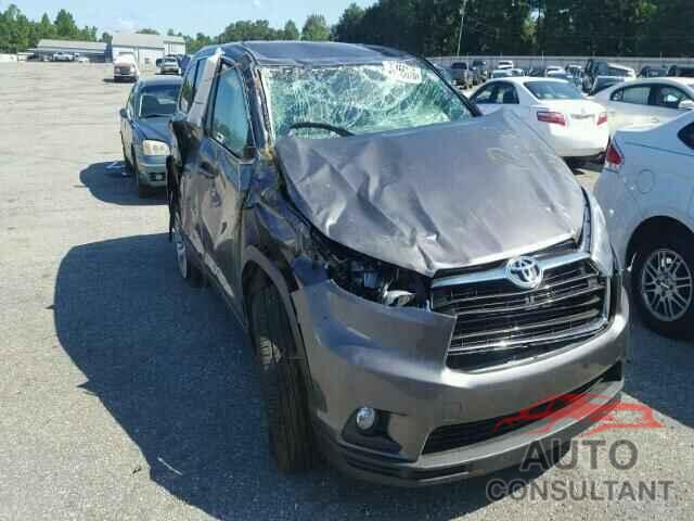 TOYOTA HIGHLANDER 2015 - 5TDZKRFH2FS120097