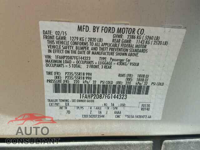 FORD TAURUS 2015 - 1FAHP2D87FG144323