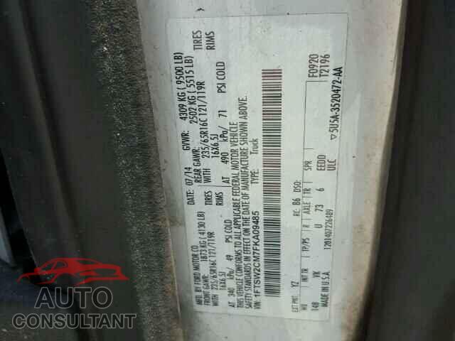 FORD TRANSIT CO 2015 - 1FTSW2CM7FKA09485