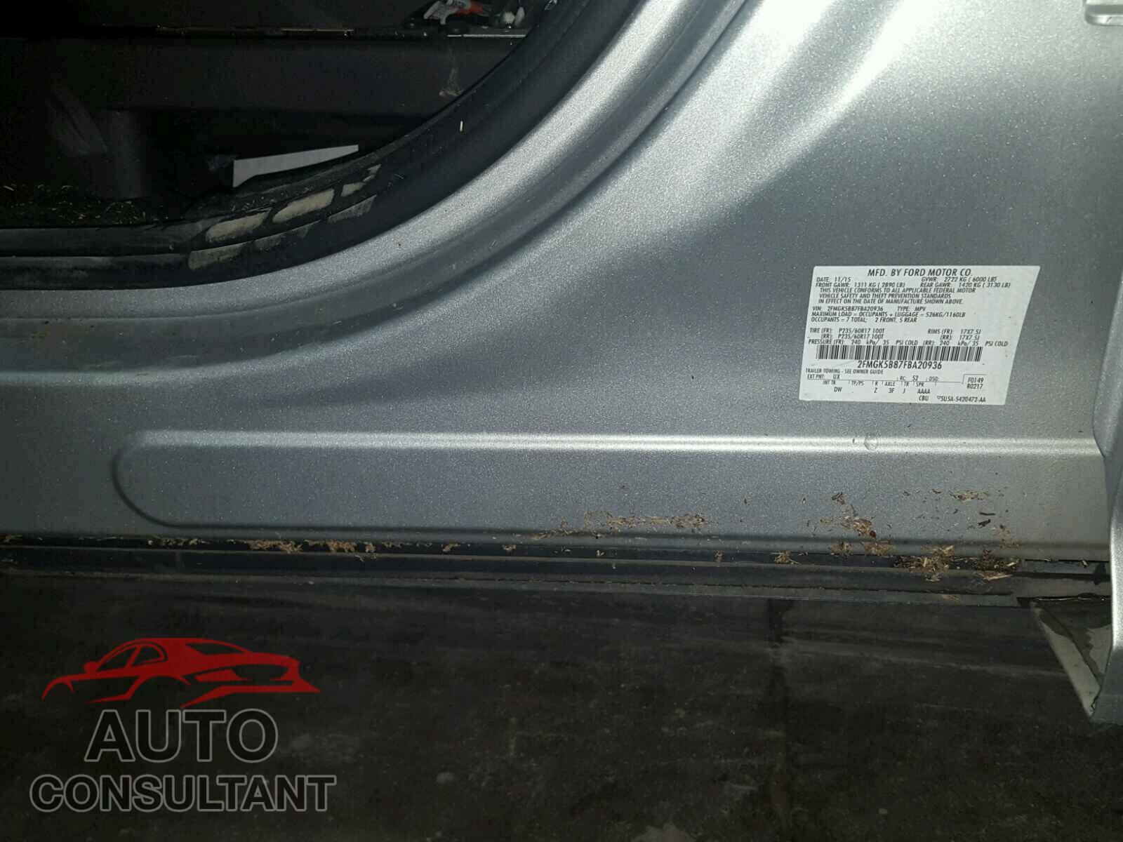 FORD FLEX 2015 - 2FMGK5B87FBA20936
