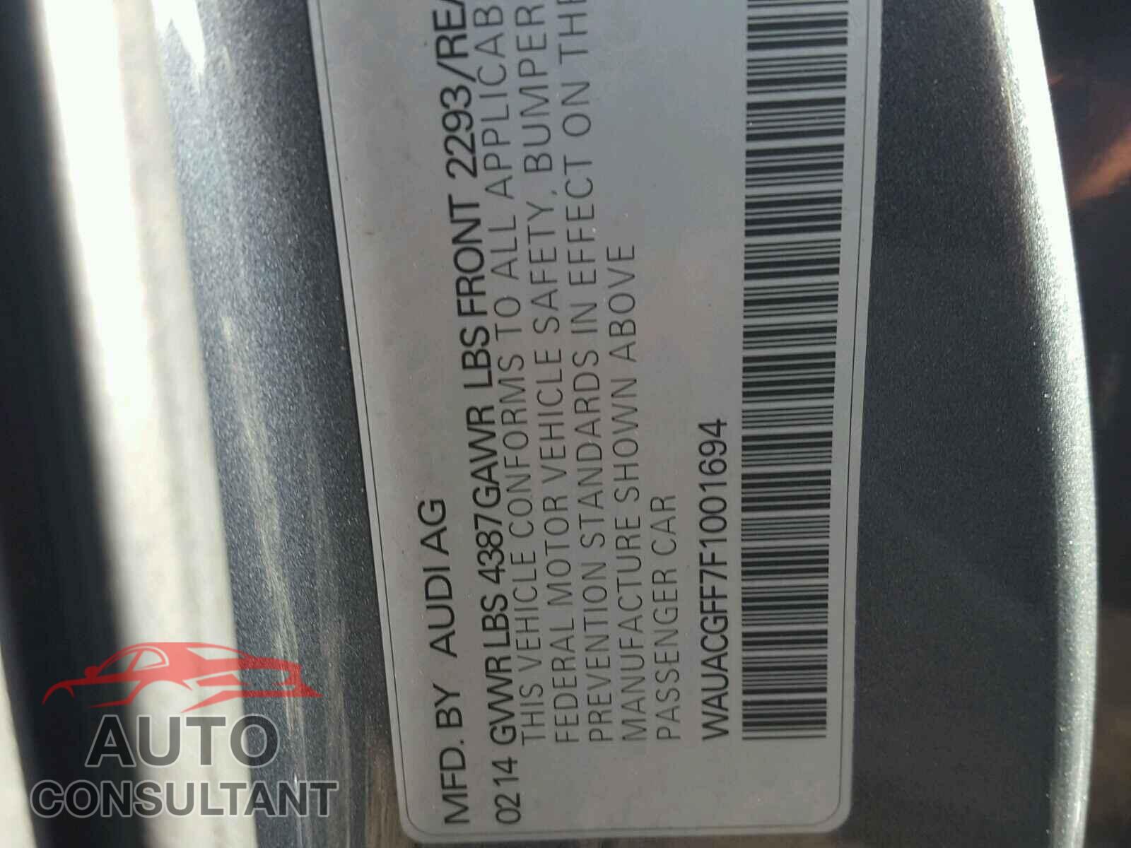 AUDI A3 2015 - WAUACGFF7F1001694