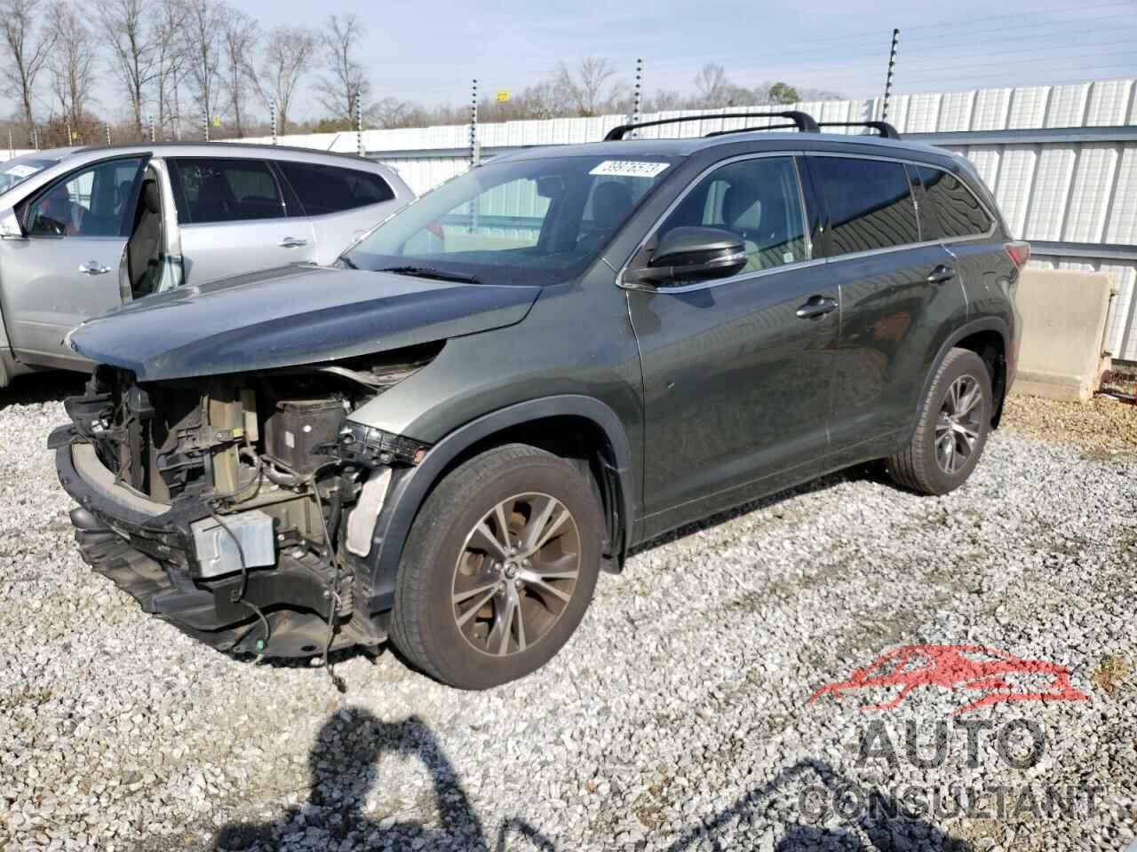 TOYOTA HIGHLANDER 2016 - 5TDJKRFH9GS296708