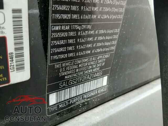 LAND ROVER RANGEROVER 2015 - SALGS2TF2FA214469