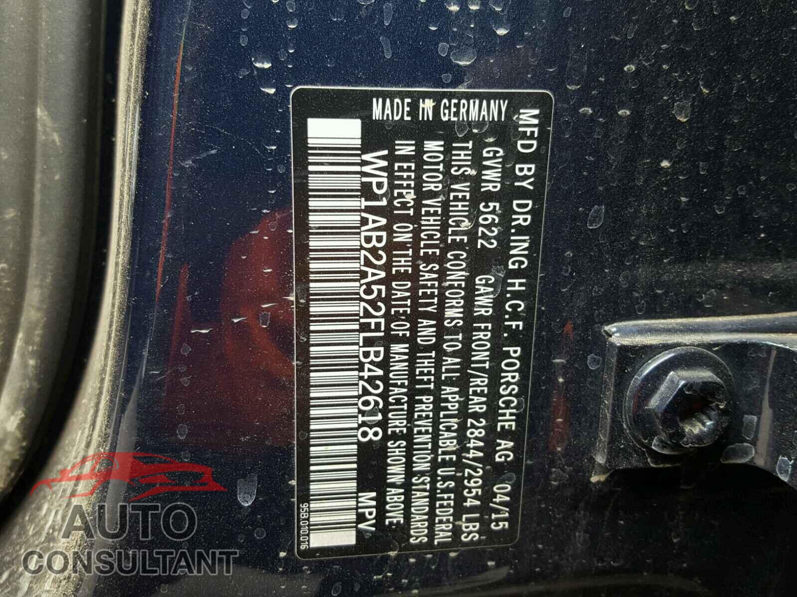 PORSCHE MACAN 2015 - WP1AB2A52FLB42618