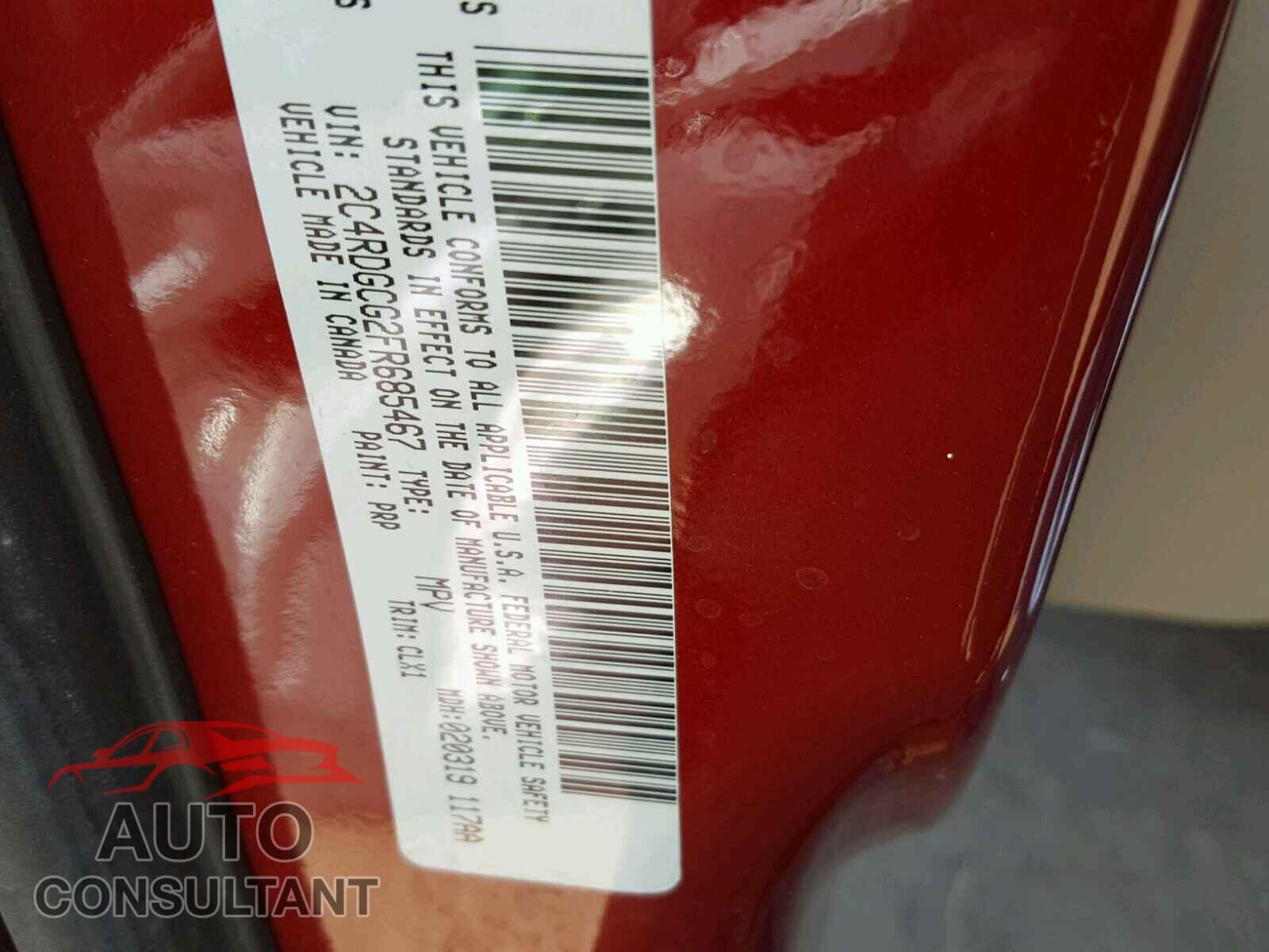 DODGE CARAVAN 2015 - 2C4RDGCG2FR685467