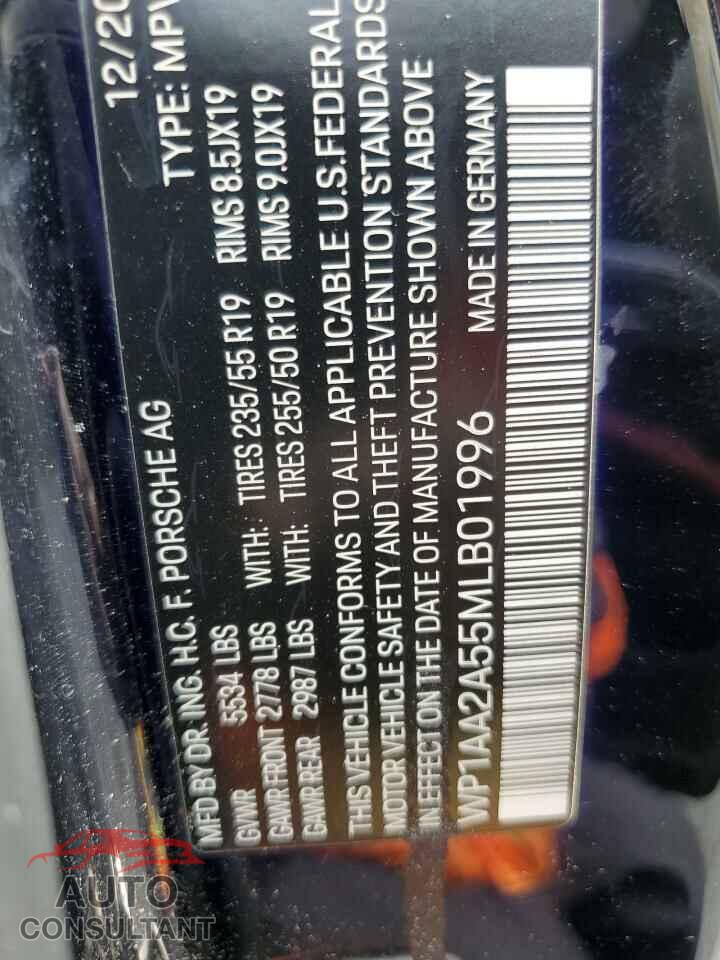 PORSCHE MACAN 2021 - WP1AA2A55MLB01996