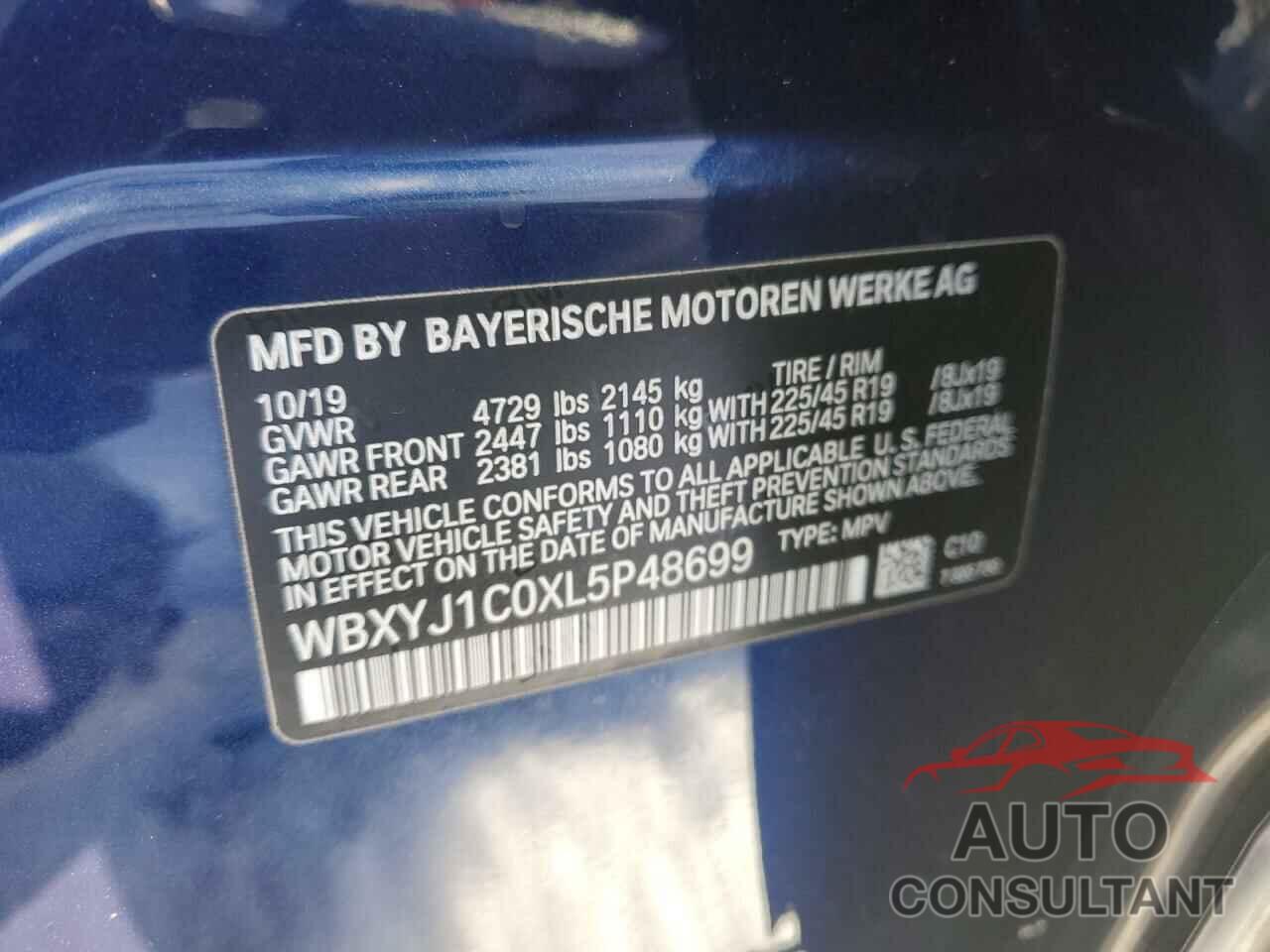 BMW X2 2020 - WBXYJ1C0XL5P48699