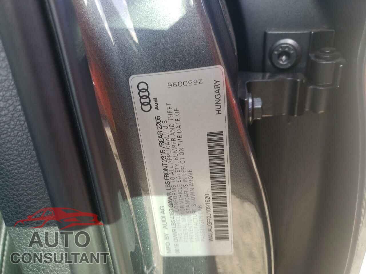 AUDI A3 2018 - WAUAUGFF2J1091620